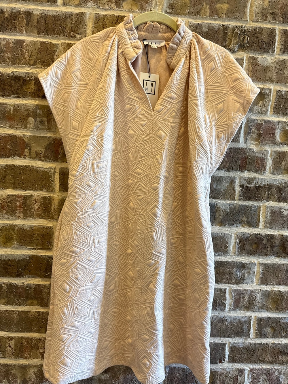 THML Blush Textured Jacquard Shift Dress NWT M